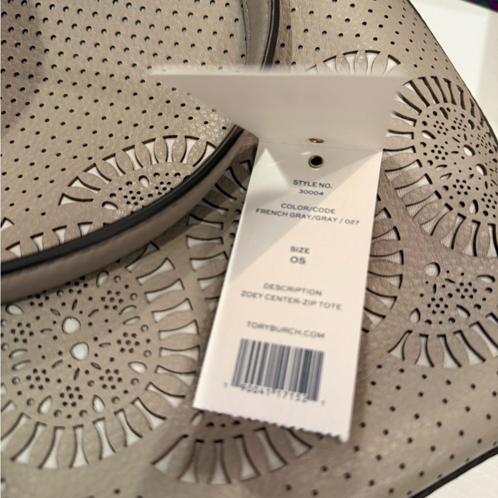 Tory Burch Gray Leather Shoulder Bag - Picture 2 of 6